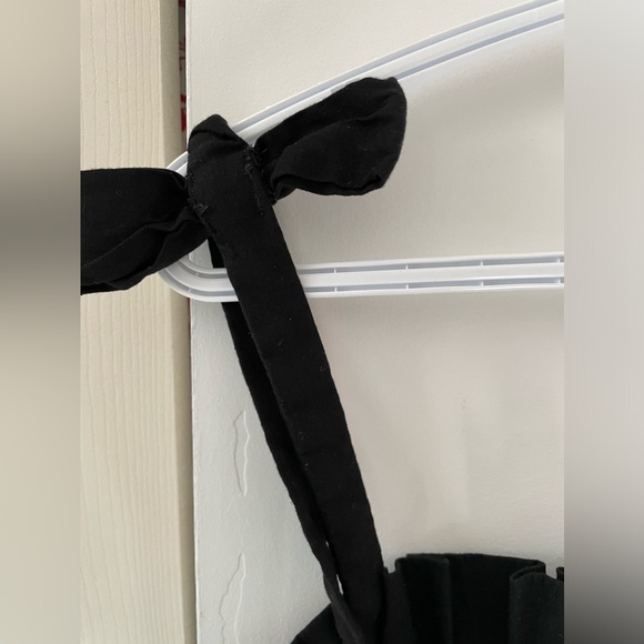 Anthropologie  Black Mini Dress with Bow Straps size medium - Picture 5 of 7